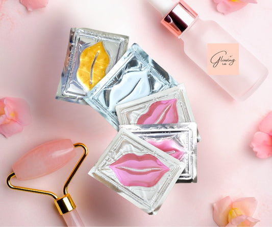 5Pcs Crystal Collagen Lip Mask Lips Plumper Pink Lip Patches Moisture Nourishing Essence Korean Cosmetics Skin Care for Beauty