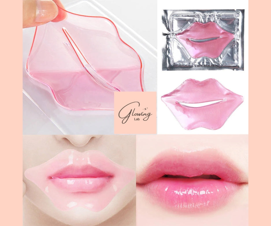 5Pcs Crystal Collagen Lip Mask Lips Plumper Pink Lip Patches Moisture Nourishing Essence Korean Cosmetics Skin Care for Beauty