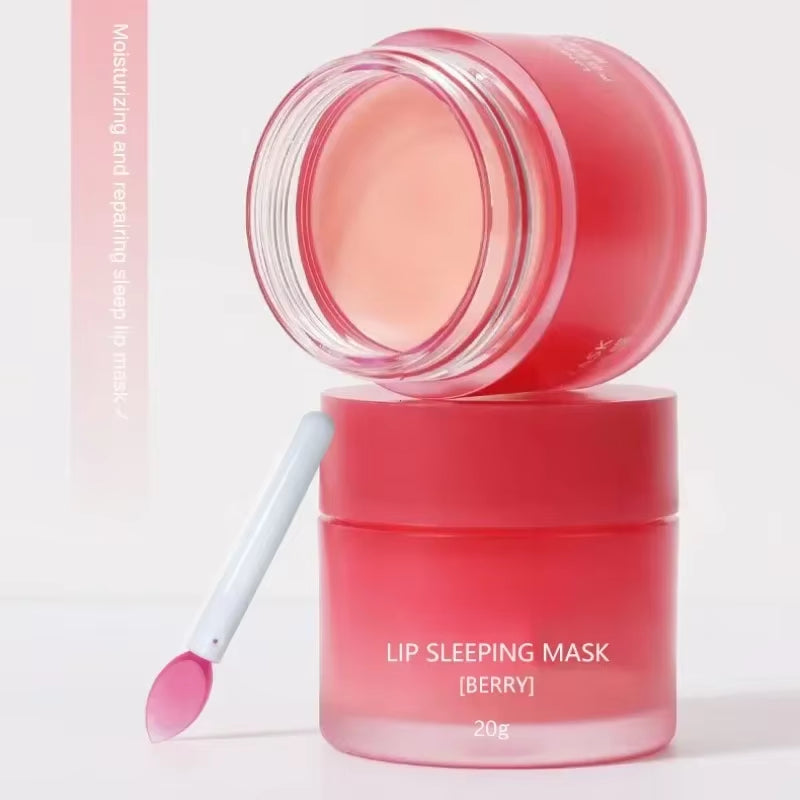 20G South Korea Lip Sleep Mask Night Sleep Maintenance Moisturizing Lip Gloss Bleach Cream Nourishing Lip Care Strawberry